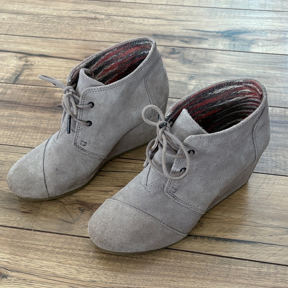 Toms Suede Heeled Shoes
